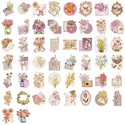 50 Stück Blumen-Haustieraufkleber&nbsp;STIC-T0001-04