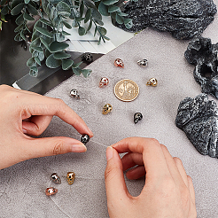 12шт 4 цвета латунные бусины&nbsp;FIND-AR0002-34