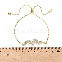 Браслеты-слайдеры из сплава со стразами BJEW-H206-02G