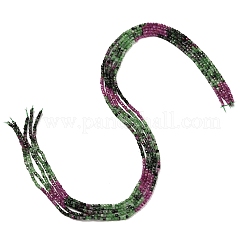 Натуральный рубин в цоизита бусин пряди G-L634-D08-2.5x2.5mm