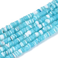 10 нить 10-х цветных натуральных бусин из ракушек трохид/трохус SSHEL-N040-21