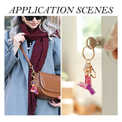Porte-clés papillon en résine et alliage&nbsp;KEYC-TADJ0002-02G-Y