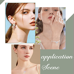 32 шт. 8-цветные подвески-бантики из сплава со стразами FIND-AR0006-14