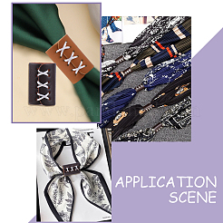 20 шт. пряжки для регулировки шарфа из искусственной кожи двух цветов&nbsp;FIND-CL0001-31