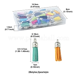 56 шт. 28 цвета искусственная замша подвеска с кисточкой украшения FIND-FS0003-12