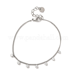 Браслеты с подвесками из нержавеющей стали 304&nbsp;BJEW-A047-02P