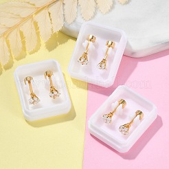 Звездные стеклянные беруши поддельные EJEW-H105-23G-B