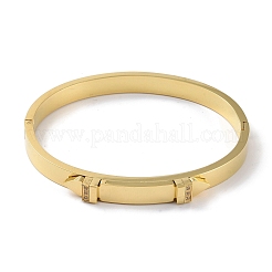 Pvd вакуумное покрытие стрелка нержавеющая сталь 304 с хрустальными стразами шарнирные браслеты BJEW-G700-03G