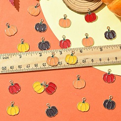 24 Stück 4 Farben Thanksgiving Day Thema Legierung Emaille Anhänger&nbsp;ENAM-YW0005-32