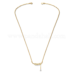 925 ожерелье с подвеской из листового серебра с фианитом TS-N272-G