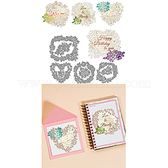 Трафареты для резки углеродистой стали с цветочной тематикой DIY-WH0309-3151