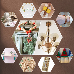 90 шт. 6 стиля необработанные деревянные европейские бусины WOOD-GA0001-85