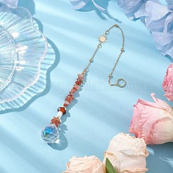 Подвесные украшения из натуральной агатовой крошки HJEW-TA00262-03