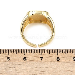 Латунь регулируемые манжеты кольца RJEW-C140-07G