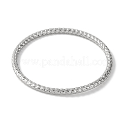 女性用304ステンレススチールバングル  ステンレス鋼色  内径：2-1/2インチ（6.2cm）&nbsp;BJEW-B104-28P