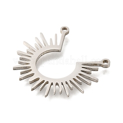 変色防止201ステンレススチールペンダント  ステンレス鋼色  太陽  25x27.5x1.5mm  穴：1.6mm&nbsp;STAS-B076-01P-02