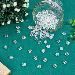 120 шт. Гальванические стеклянные бусины EGLA-HY0001-12