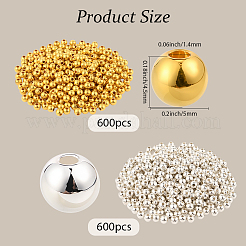 1200шт 2 цвета пластиковые бусины ccb&nbsp;CCB-PA0001-04B