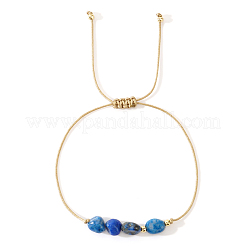 Регулируемые браслеты из бисера натурального лазурита&nbsp;DH2886-9