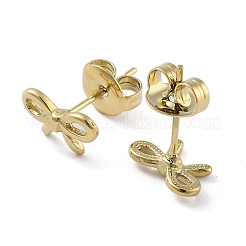 Серьги-гвоздики из нержавеющей стали 304 с ионным покрытием (IP) EJEW-P258-33G