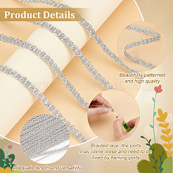 Металлизированная кружевная отделка из полиэстера SRIB-WH0011-180D-02