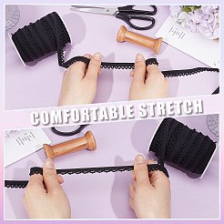 30 ярд резинки для нижнего белья с пико-краем DIY-GF0009-38A