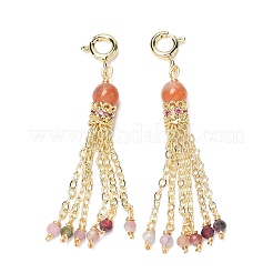 Натуральный красный агат круглый кулон с кисточкой украшение G-K341-05G