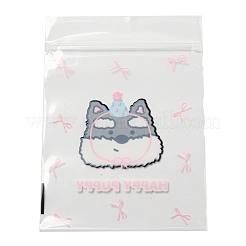 Sacchetti regalo rettangolari in plastica con chiusura a zip&nbsp;OPP-Q008-01A-01
