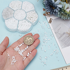 106 г набор из двух видов матовых непрозрачных стеклянных бусин&nbsp;SEED-GO0001-11A