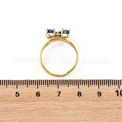 Messing-Glas-Manschettenringe&nbsp;RJEW-JR01081