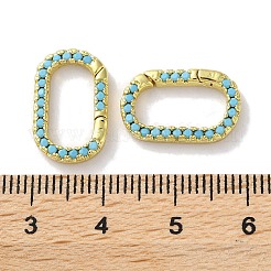 Застежки из латуни с микропаве и цирконием KK-Z039-06A-G