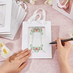 Прямоугольные бумажные пакеты для хранения с ручкой ABAG-WH0046-26A-01