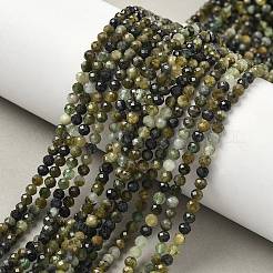 Бусы из натурального зеленого турмалина G-RM241221-B34