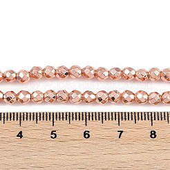 Нити синтетических немагнитных гематитовых бусин с гальваническим покрытием G-H072-A01-01H