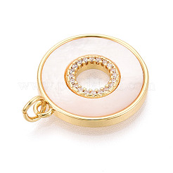 Латунные микропаве прозрачные подвески с фианитом KK-N268-42G