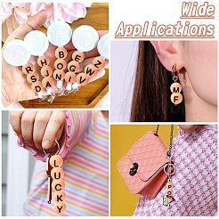 1 набор из 26 оранжевых круглых силиконовых бусин с буквами&nbsp;ST-CJ0041-009