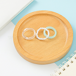 4 комплект 2-х цветных акриловых колец для женщин RJEW-GO0001-23