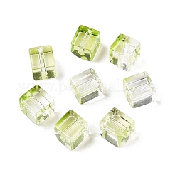Perles de verre transparentes de peinture de cuisson&nbsp;DGLA-N005-01A-06