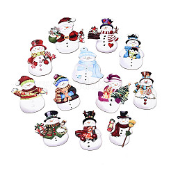 24 шт. подвесных украшений из дерева с односторонней УФ-печатью WOOD-N020-35