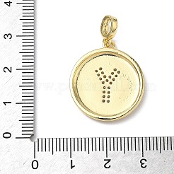 Pendentifs en laiton zircon cubique transparent&nbsp;KK-L253-17G-Y