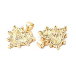 Латунные микропаве прозрачные подвески с фианитом&nbsp;ZIRC-L103-034G