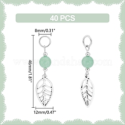 4 комплект подвесок из сплава в тибетском стиле в виде листьев FIND-UN0002-74