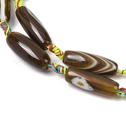 Натуральные полосатые агатовые бусы G-C258-06