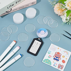 1 комплект прозрачных акриловых пустых значков&nbsp;AJEW-BC0008-07C