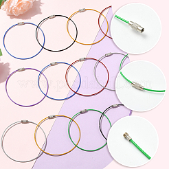 28 шт. 7 цвета 304 нержавеющая сталь трос брелок FIND-SC0019-17