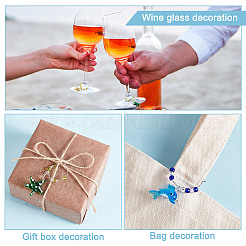 Морское животное стекло бокал для вина подвески&nbsp;AJEW-GA00018