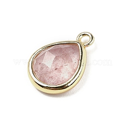 Pendenti sfaccettati in quarzo fragola naturale&nbsp;G-U019-05G-06