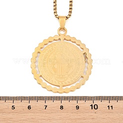 Religion 201 Edelstahl-Anhänger mit der Heiligen-Benedikt-Medaille&nbsp;SA-H003-04G