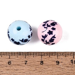 Perles acryliques imprimés opaques&nbsp;OACR-Q199-24
