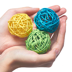 Плетеные шары из ротанга AJEW-GF0001-10